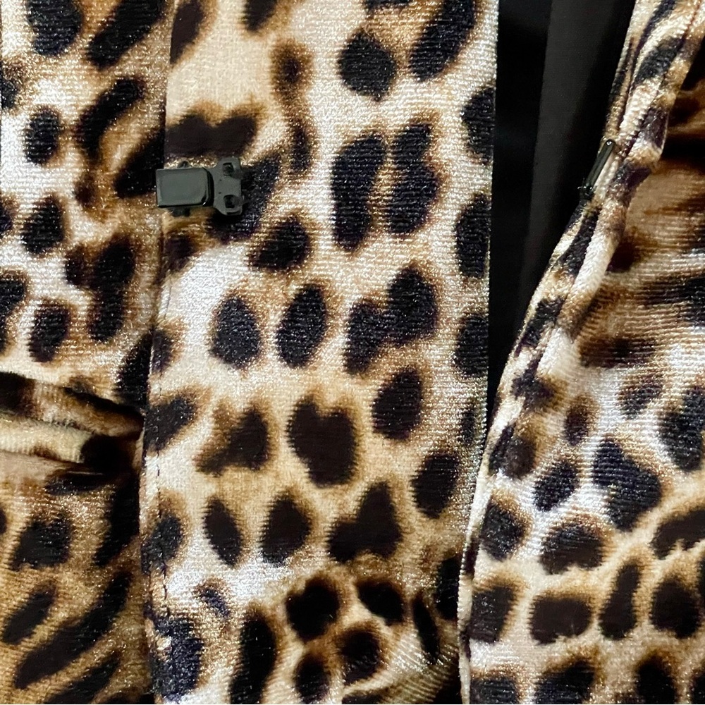 Libby Edelman Velvet Leopard Print Blazer Jacket Women’s XS - Picture 5 of 8